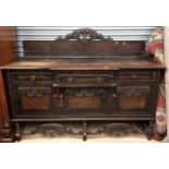 Early 20th Century oak Jacobean style sideboard.