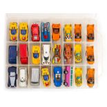 Diecast: A carry case containing forty two vehicles including Corgi Rockets, Corgi Whizzwheels,