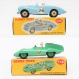 Dinky: A boxed Dinky Toys, 107 Sunbeam Alpine Sports, light blue with cream interior, No. 26,