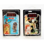 Star Wars: A cased and carded, Return of the Jedi 'R5-D4' figure, 45 punched card back, Made in Hong