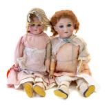 Armand Marseille: A bisque head Armand Marseille doll, marked 'Germany 390 A 4 M', open mouth,