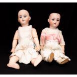 Simon Halbig: A bisque head doll, marked 'Simon & Halbig K * R', open and close eyes, open mouth,