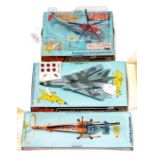 Dinky: Three boxed and bubble packaged Dinky Toy aircraft vehicles, comprising: Panavia M.R.C.A. (