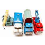 Triang: A box of assorted unboxed Triang tinplate vehicles to comprise: Junior Diesel Series