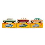 Dinky: Three boxed Dinky Toys vehicles to comprise: Vauxhall Cresta Saloon, 164, cream and maroon