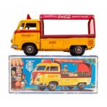 Tinplate: Very rare Tippco (Tipp & Co) VW Coca Cola delivery lorry, tinplate with friction motor,