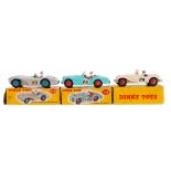 Dinky: Three boxed Dinky Toys vehicles to comprise: Aston Martin DB3 Sports, 110, correct colour