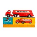 Corgi: A boxed Corgi Toys, Mobilgas Petrol Tanker, 1110, box lid as found.