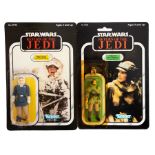 Star Wars: A carded, Return of the Jedi 'Han Solo (Hoth Battle Gear) figure, 65 unpunched card back,