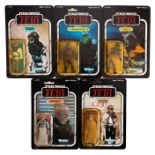 Star Wars: A collection of five carded Star Wars Return of the Jedi figures to comprise: a '