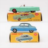 Dinky: A boxed Dinky Toys, 162 Ford Zephyr Saloon, two-tone blue, together with a boxed Dinky