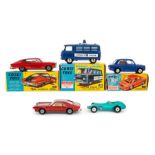 Corgi: A collection of three boxed Corgi Toys vehicles and two unboxed vehicles to comprise: