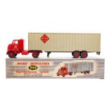 Dinky: A boxed Dinky Supertoys, Tractor-Trailer McLean, 948, red cab with grey trailer.