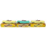 Dinky: Three boxed Dinky Toys to comprise: Cadillac Tourer, 131, correct colour spot, yellow body,