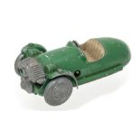 Gaiety: A playworn, Gaiety, Birmingham, diecast clockwork model of a three wheel Morgan car, no