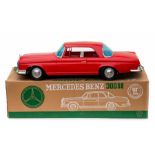 Ichiko: A Japanese, large scale, friction drive tinplate Mercedes Benz 300SE, red body with