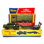Dinky: A boxed Dinky Toys, Tank Transporter, 660, together with a boxed Dinky Toys, Foden Army