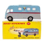 Dinky: A boxed Dinky Supertoys, ABC TV Mobile Control Room, 987, camera man and camera missing,