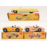 Dinky: A boxed Dinky Toys, 109 Austin-Healey '100' Sports, yellow with blue interior, vehicle