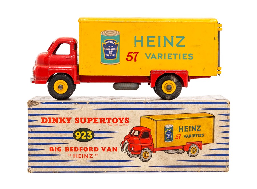 Dinky: A boxed Dinky Supertoys, Big Bedford Van 'Heinz', 923, Baked Beans Can, red chassis and