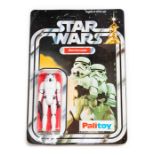 Star Wars: A Palitoy Star Wars, Stormtrooper, 3 3/4" figure, carded and unpunched, 12 card back,