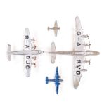 Dinky: Four unboxed Dinky aeroplanes to comprise: Shetland, York, Light Transport and Hurricane. (