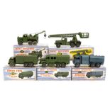 Dinky: A collection of five boxed Dinky Toys military vehicles to comprise: 10-Ton Army Truck,