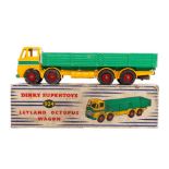 Dinky: A boxed Dinky Supertoys, Leyland Octopus Wagon, 934, yellow and green cab, green body, box