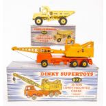 Dinky: A boxed Dinky Supertoys, 20-Ton Lorry-Mounted Crane 'Coles', 972', blue and white striped