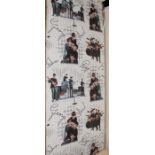 BEATLES interest A roll of original period wallpaper with facsimile signatures