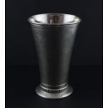 A Swedish silver flared vase, by C G Hallberg, impressed hallmarks for Stockholm 1938, of reverse