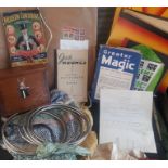 The Cyril Bayliffe collection of magic trick props, personal notebooks and and reference books, to