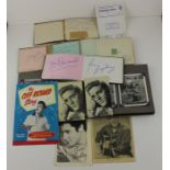 5 x autograph books, 1 photo album and Sir Cliff Richard related items (9)