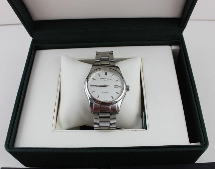A Frederique Constant Automatic stainless steel gentleman's bracelet watch, c.2012, having signed - Image 3 of 5