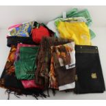 A Collection of vintage silk scarves, to include; A Cacharel silk scarf, fifteen Jonelle silk