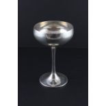 An American silver golf trophy cup, fashioned as a large champagne glass, engraved "California