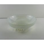 A French opalescent glass bowl by G.Vallon, in the style of Lalique, the exterior moulded with