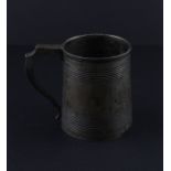 A George III silver christening mug, by Charles Fox I, assayed London 1814, of typical tapering