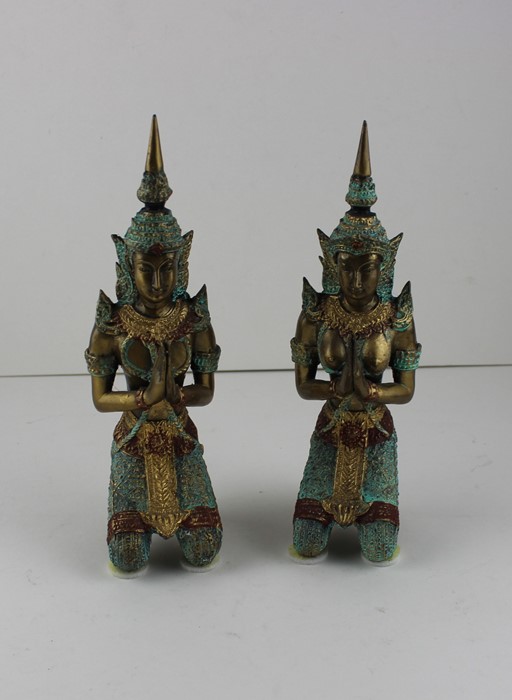 2 x Thai bronze figures