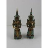 2 x Thai bronze figures