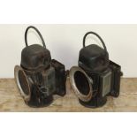 Two Eli Griffiths & Co early Motoring interest paraffin lamps. (2)