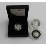 A 2016 Elizabeth II "The Last Round Pound" silver proof one pound coin, in capsule and Royal Mint