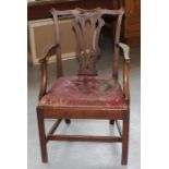 An 18th century Chippendale period  style open chair