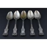 A set of five Swedish silver table spoons, in the kings pattern style, by C Jonssen, impressed