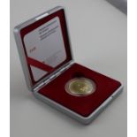 A 2008 Swiss gold proof 30 Franc commemorative coin, being 11.29g of 21.6ct. gold, in capsule in