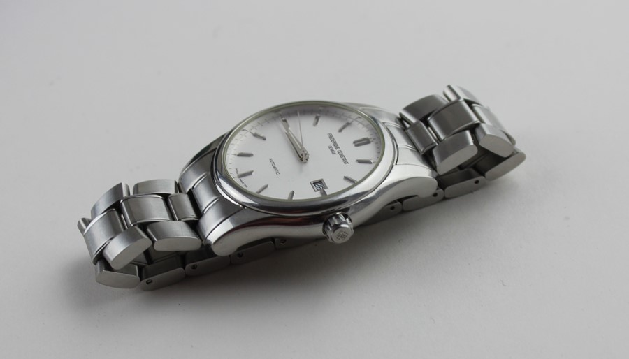 A Frederique Constant Automatic stainless steel gentleman's bracelet watch, c.2012, having signed - Image 4 of 5