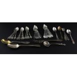 A set of twelve Swedish silver coffee spoons, impressed Swedish import marks for .830 fineness