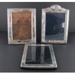 A contemporary silver rectangular photograph frame, by Whitehill Silver & Plate Co, assayed