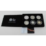 A collection of five Elizabeth II silver proof commemorative coins, to include; A 2015 "The Battle