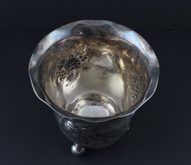 A Swedish silver vase, by "G.A.B", impressed hallmarks for1947, of gently reverse tapered circular - Image 2 of 3